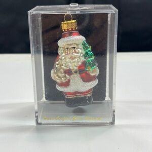 Old World Christmas Jolly Old Saint Nick Santa Blown Glass Ornament